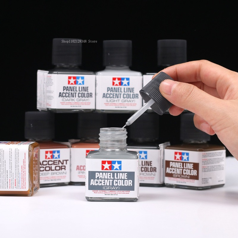 Tamiya Model Paint Set - Panel Line Akzentfarbe 40 ml Emaille-Farbe,