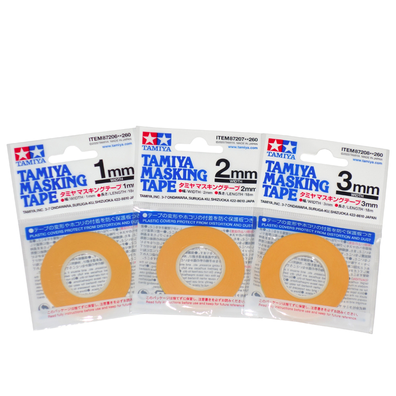 Tamiya Model Paint Set - TAMIYA 87206-87207-87208 Abdeckband-Set, 3 Rollen, 1