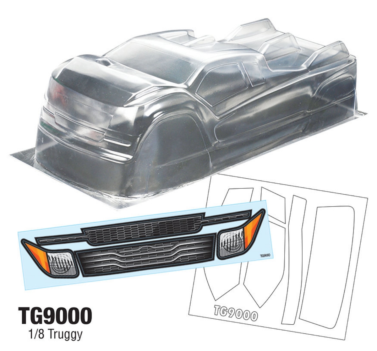 Tamiya Model Paint Set - TG9000 1/8 Truggy-Karosserie passend für Team