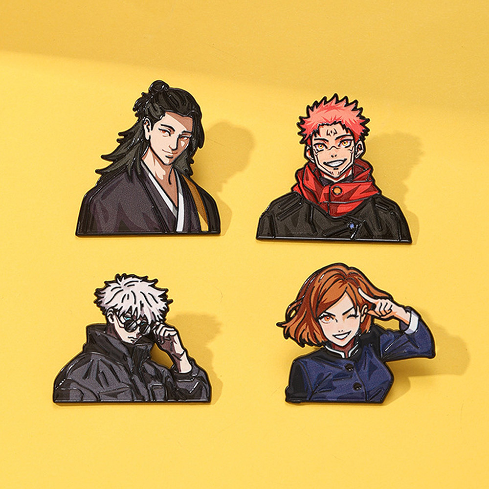 Model Kit Jujutsu Kaisen - 4-teiliges Anime Jujutsu Kaisen Broschen-Set, Gojo