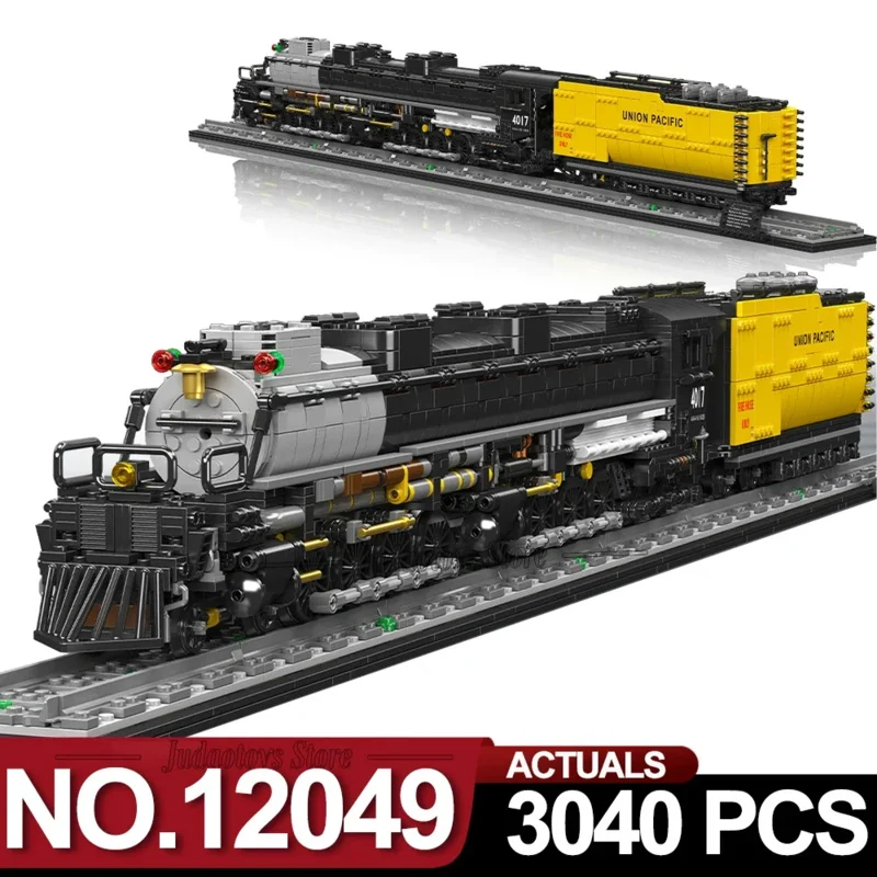 Model Kit Locomotive - 3040 Teile Mould King 12049 Dampflokomotiv-Modell