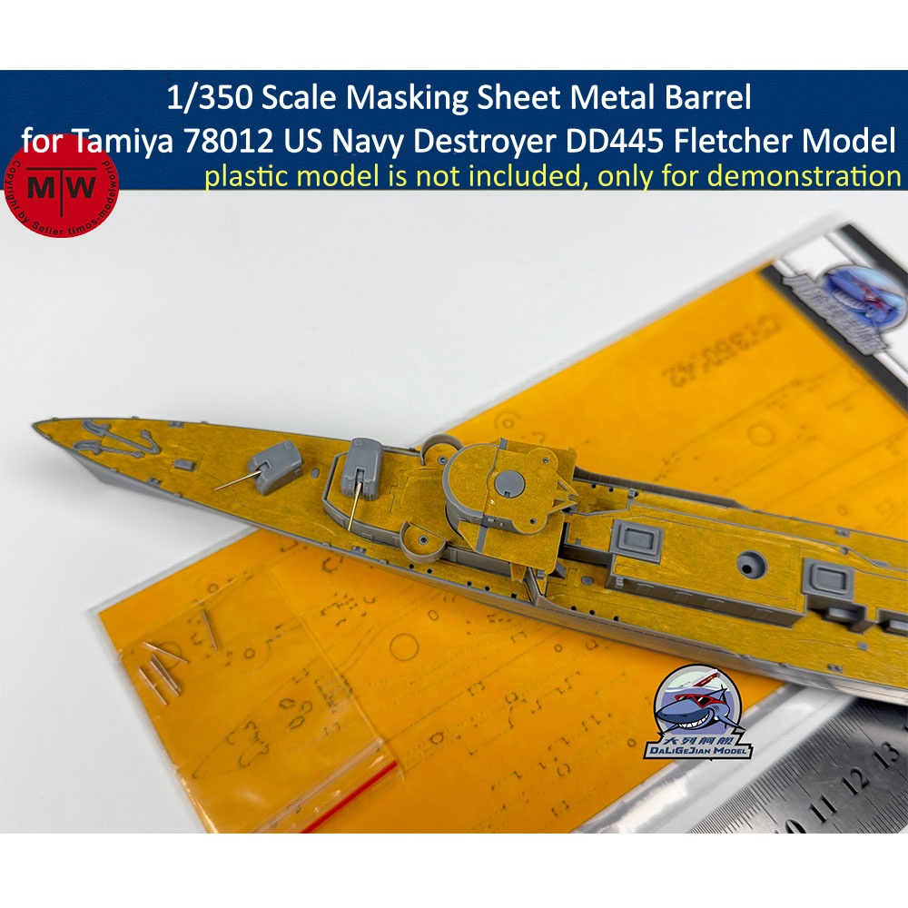 Model Kit Destroyer - Maschendraht-Metallrohr im Maßstab 1:350 für Tamiya