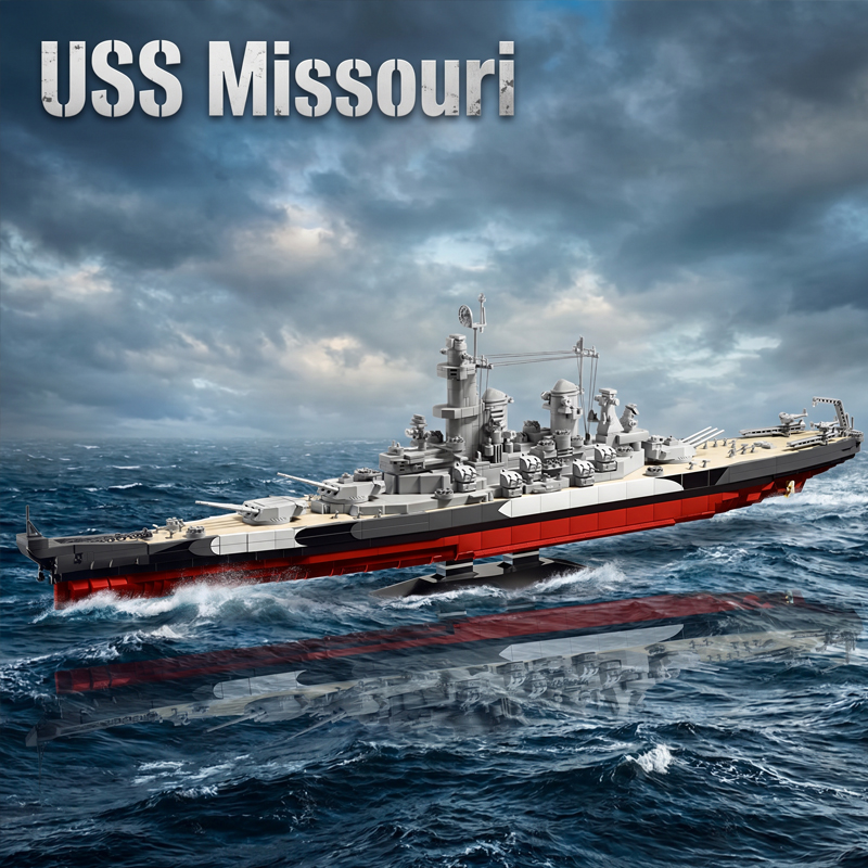 Model Kit Uss Missouri - 2568-teiliges USS Missouri Schlachtschiff-Bausteine-Set im Maßstab