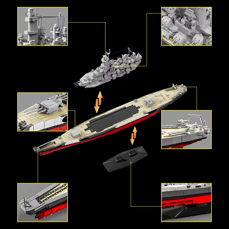 2568-teiliger USS Missouri Sch – Model Kit Uss Missouri Bewertung und Preis